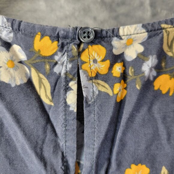 Old Navy Womens XXL Navy Floral Shift Dress 3/4 Sleeve Casual Spring Boho Vibe - Picture 6 of 8